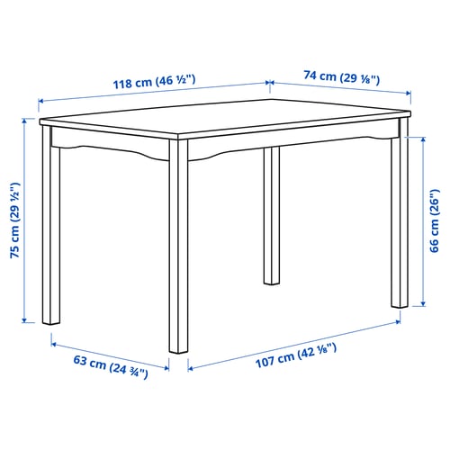 Illustration with measurements for the product: HÄGERNÄS.