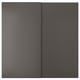 A dark grey HASVIK sliding door, sleek and minimalist, made of abs plastic and fiberboard, matching pax frames perfectly.