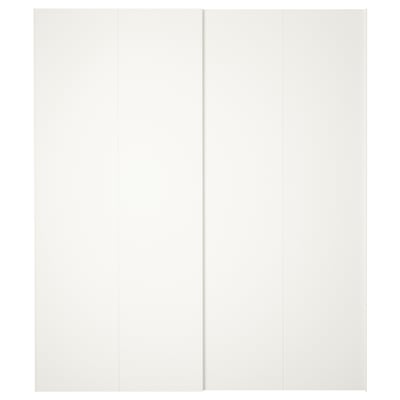 HASVIK wardrobe doors: modern, matte white, abs plastic & particleboard with soft close
