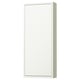 White HAVBÄCK wall cabinet with sleek design and glass shelves for wall mounting.