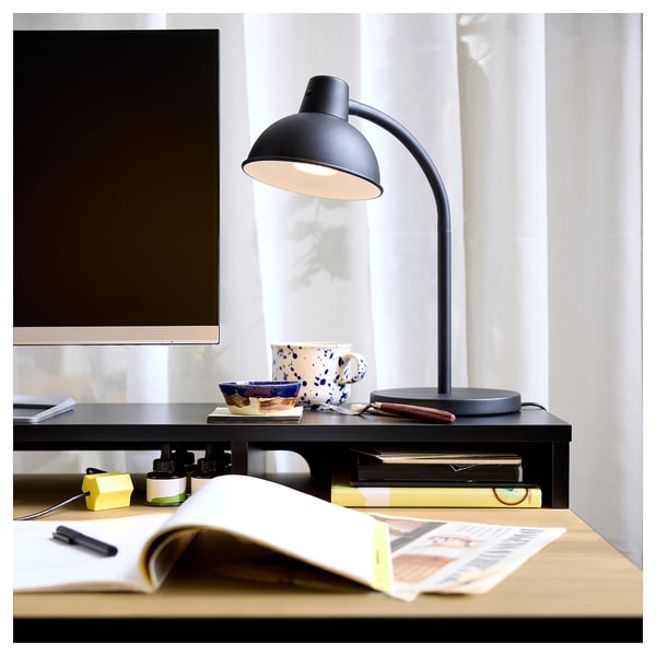 HAVSKÅL 2-piece, USB anchor, black/yellow