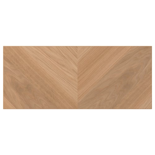 HEDEVIKEN natural oak veneer panel, rectangular with unique grain patterns.