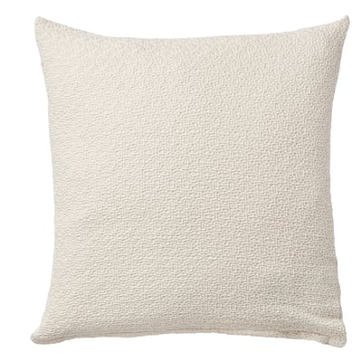 A square, off-white HEDSÄV cushion with a textured cotton cover and a zip closure.