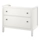 White HEMNES bathroom cabinet, simple design, 2 drawers.