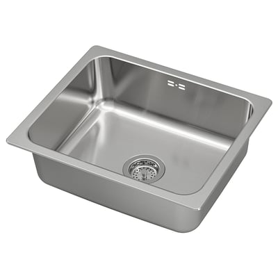 Stainless steel single bowl sink, modern
