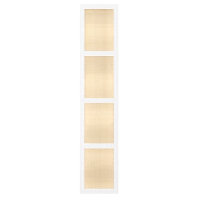 HÖGADAL door for billy bookcase, white, wicker design, bamboo material.