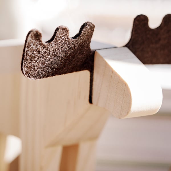 HÖSTAGILLE Decoration, moose, pine/dark grey-green, 13 cm