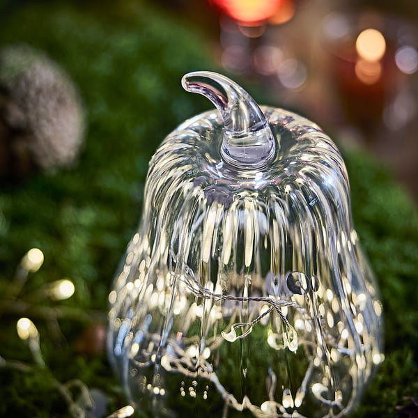 HÖSTAGILLE Glass dome, clear glass, 15 cm