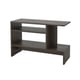 HOLMERUD side table, dark brown, particleboard, angular design, open storage shelves.