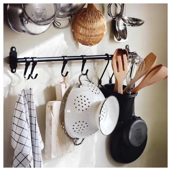 HULTARP Container, black, 14x16 cm