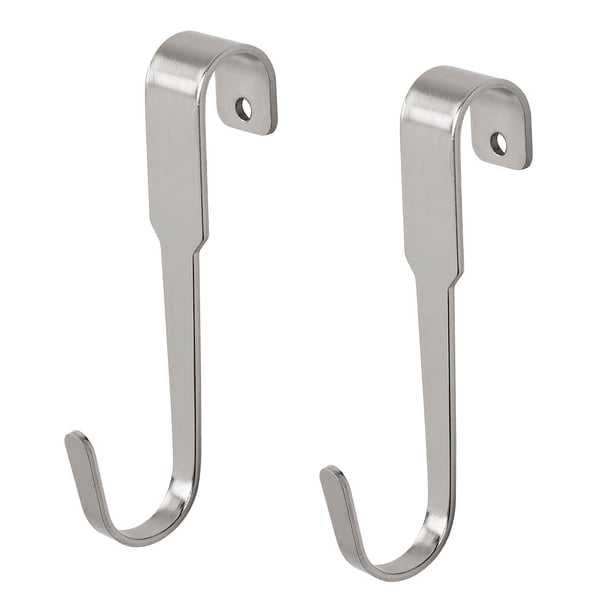 Silver HULTARP hooks, curved, nickel-plated steel.