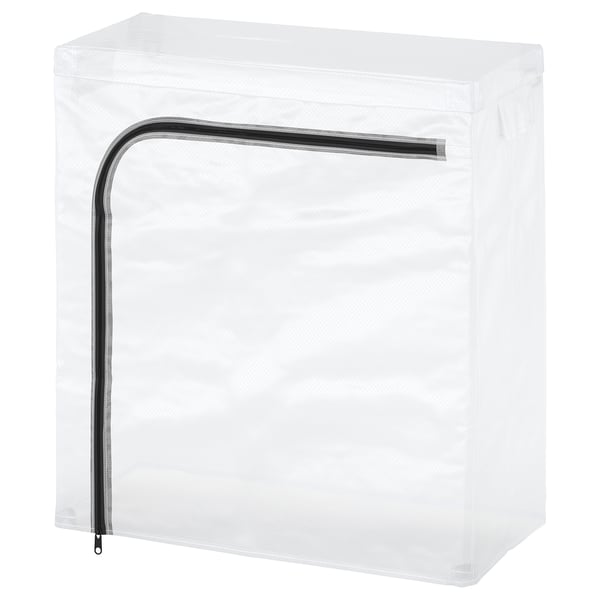 Clear HYLLIS cover, square, zippered, for dust protection, indoors/outdoors.