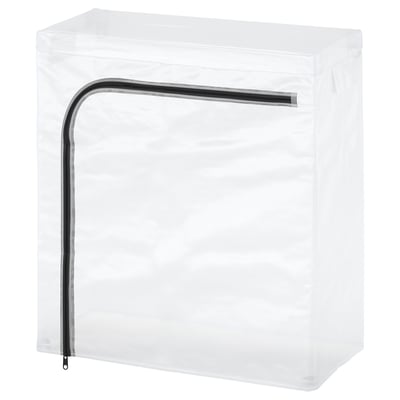 Clear HYLLIS cover, square, zippered, for dust protection, indoors/outdoors.