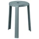 Ikea IBBARBO green plastic 3-legged stool, no assembly.