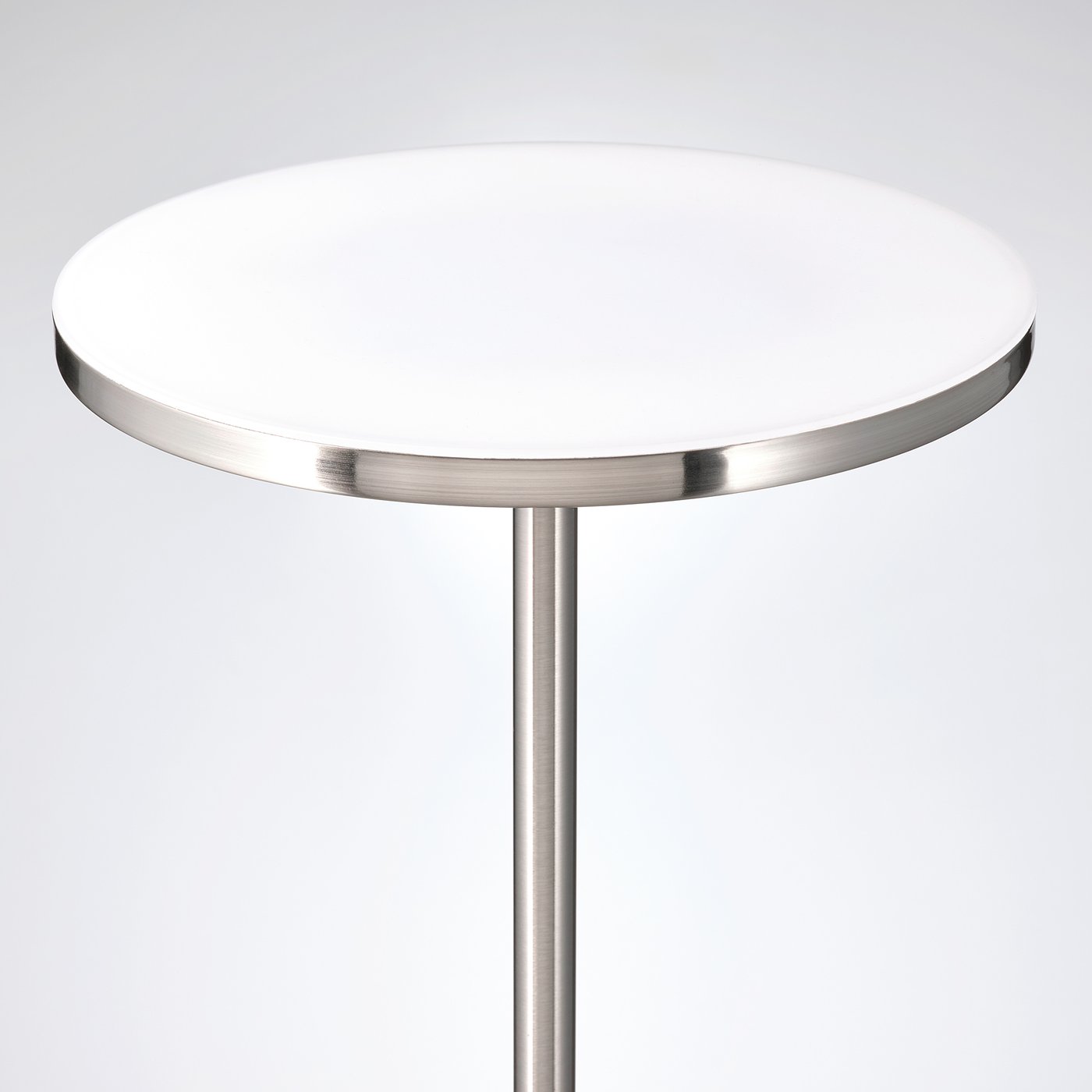 ISJAKT LED floor uplighter/reading lamp, dimmable/nickel-plated