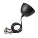 Image depicts black JÄLLBY lamp with nickel-plated base, flexible cord, modern design.