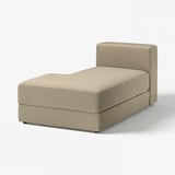 JÄTTEBO Cover chaise longue module, left, Johanneshov brown-beige
