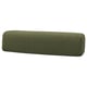 A green JÄTTEBO headrest cushion, rectangular shaped, with a textured corduroy fabric. Its versatile for various seating arrangements.