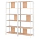 JÄTTESTA bookshelf, white, wood, modern minimalist design.