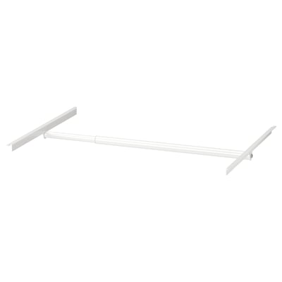 White JONAXEL clothes rail with angled brackets.