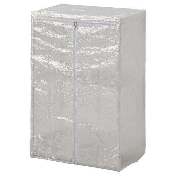 White JOSTEIN storage cover, rectangular, zip closure, dust-proof.