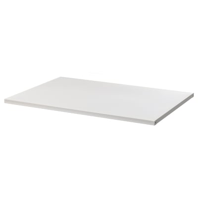 White JOSTEIN metal shelf, rectangular, durable powder-coated steel.