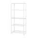 Jostén metal storage shelf, 4 open shelves, durable, moisture-resistant steel.