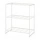 White JOSTEIN steel 3-tier storage shelf.