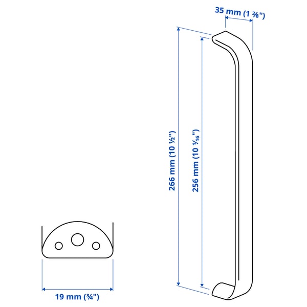 Illustration with measurements for the product: KALERUM.