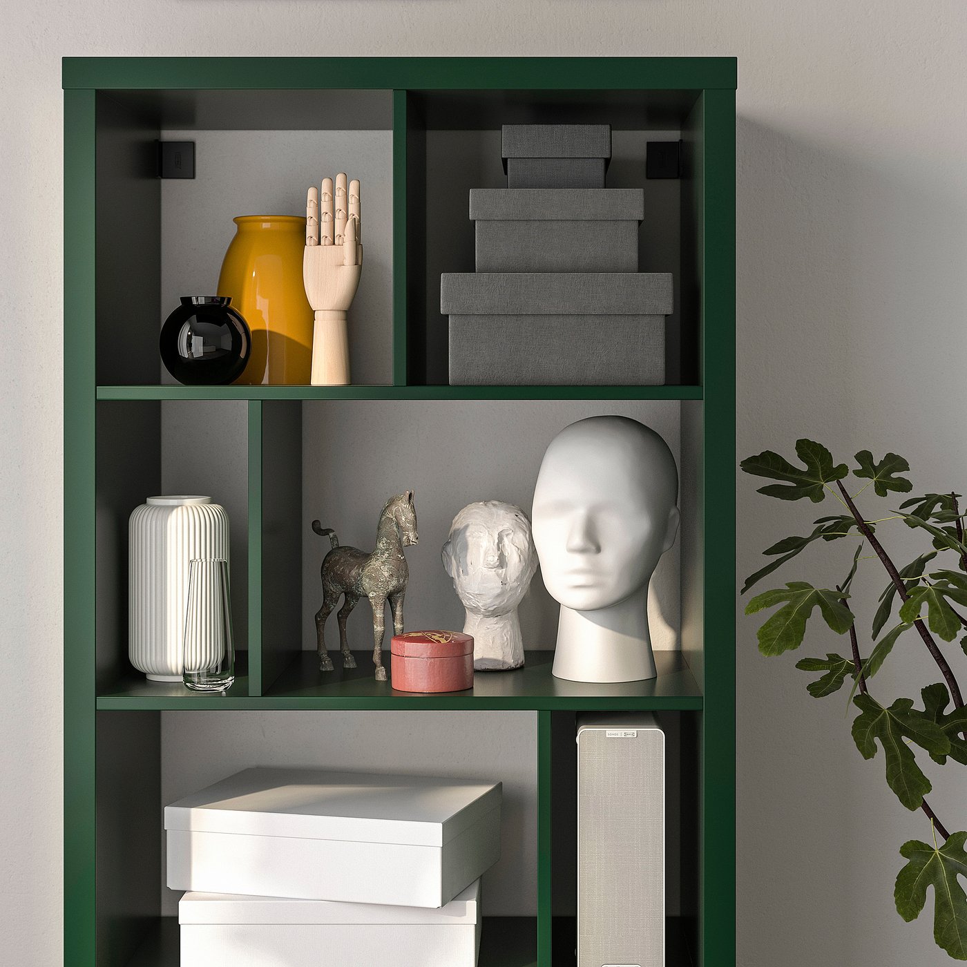 IKEA KALLAX シェルフユニット ダークグリーン 147x77cm KALLAX shelving unit, dark green, 147x77 cm - IKEA Estonia