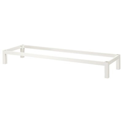 KALLAX white metal underframe. Four legs, square shape, simple design. Supports KALLAX shelving.
