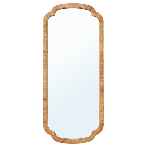 KANDLENÖT Mirror, rattan, 60x140 cm