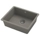 KILSVIKEN grey quartz sink, single bowl, modern design, with drain & covers.