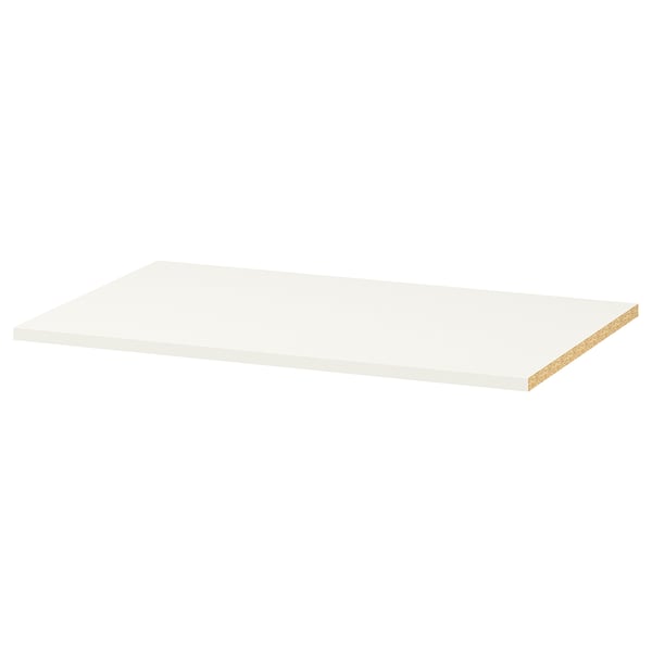 A KLEPPSTAD white shelf made of particleboard. Its rectangular with smooth edges, designed for storage.
