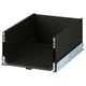 KNIVSHULT black drawer, sleek design with smooth finish, durable steel runners, dark kitchen match.