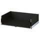 Black KNIVSHULT drawer, sleek design with dark finish, smooth operation, full extension, steel runners.