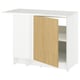 KNOXHULT white kitchen unit with wood-like door, rectangular shape, marble effect top.