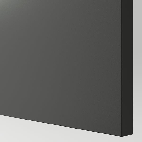 Dark grey kitchen cabinet with smooth, modern finish. High-quality design, melamine surface for durability.