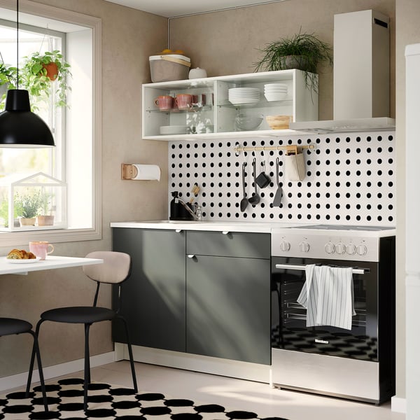 KNOXHULT Kitchen, dark grey, 120x61x220 cm