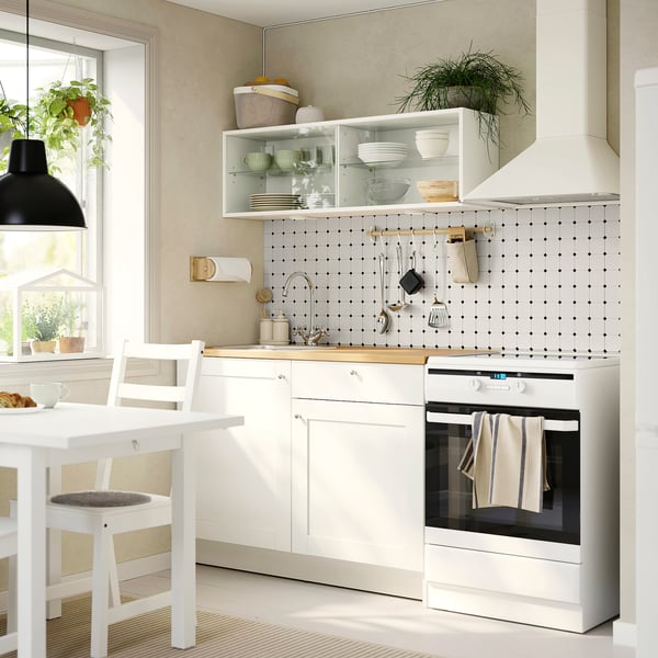 KNOXHULT Kitchen, white frame, 120x61x220 cm