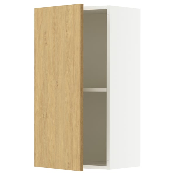 KNOXHULT wall cabinet, light wood, rectangular, two shelves, easy access.