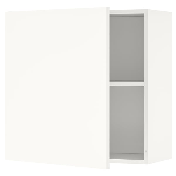 KNOXHULT white wall cabinet, square, 2 shelves, adjustable, melamine front.