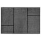 Black rectangular KÖGE mat, grid design, recycled polyester and nylon, durable for heavy traffic hallways.