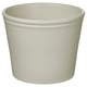 Korsbarsjork planter, white, round, simple earthenware design.