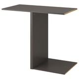 The ikea KOMPLEMENT wardrobe divider, black, rectangular, with a t-shape. Crafted from recycled materials and paper foil.