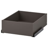 KOMPLEMENT grey wardrobe drawer, flat shape, minimalist design.
