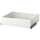 KOMPLEMENT drawer, white, rectangular, minimalist design, fits pax wardrobe, includes soft-close mechanism.