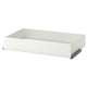 Ikea KOMPLEMENT white wardrobe drawer, rectangular, minimalist design.