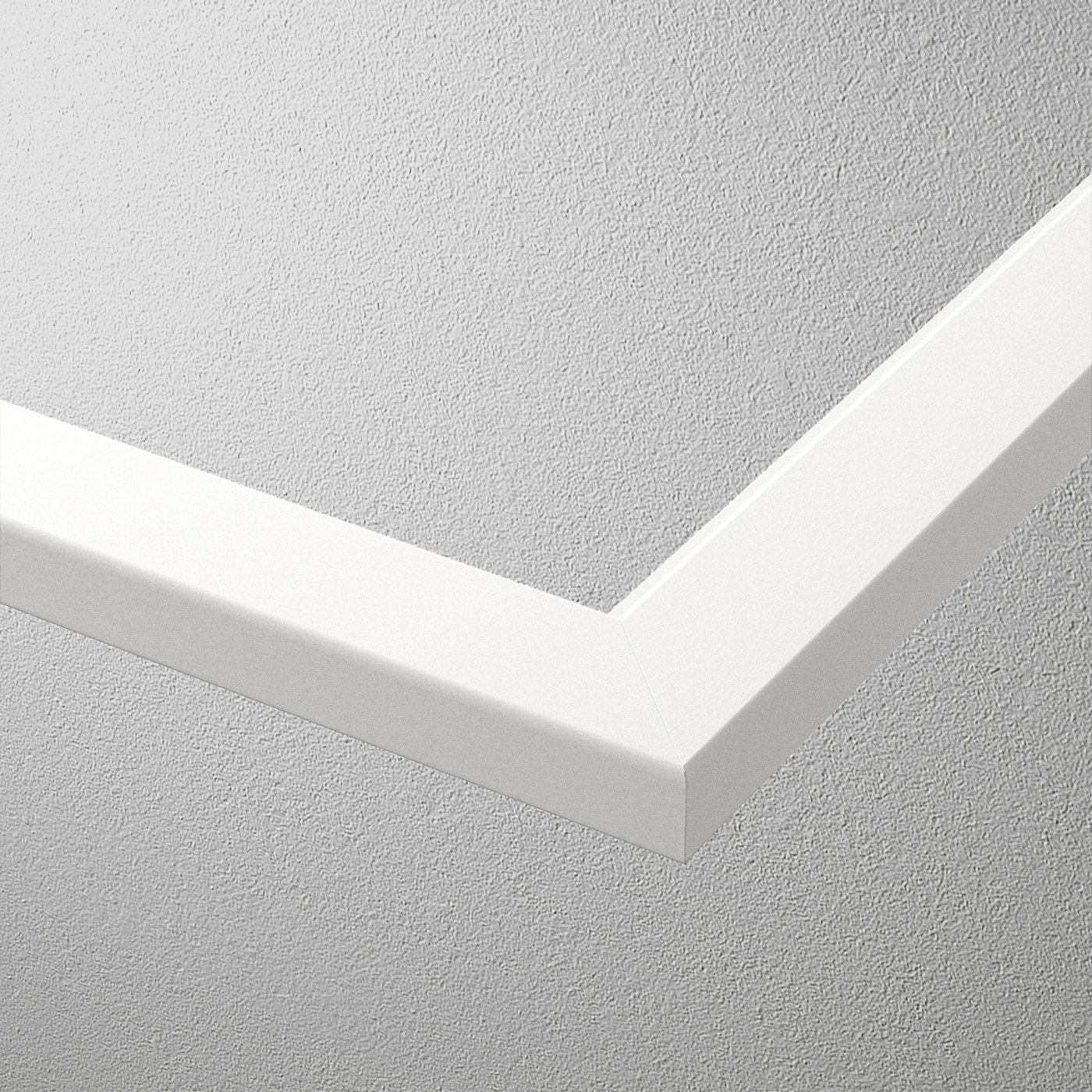 A corner of a white, modern glass shelf, highlighting its sleek design and sturdy frame; ideal for organised storage.