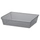 Grey mesh basket, organises clothes, 10-year guarantee.